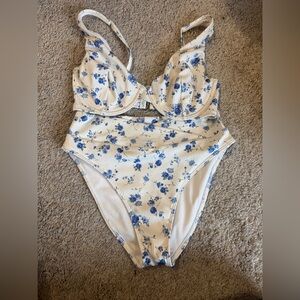 Hollister Blue Floral Kids One Piece